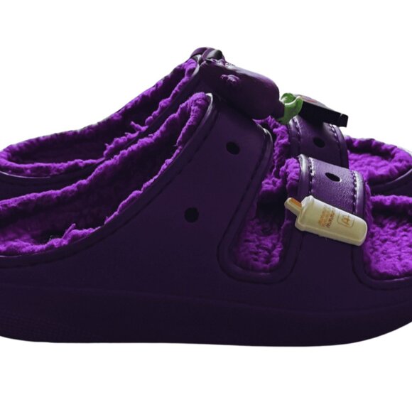 McDonald\'s Grimace Crocs Classic Cozzzy Sandal Size 7W/5M 209392-510 Purple main image 6